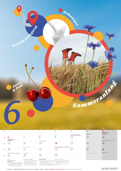 Der wholidays-Kalender 2022 – Juni